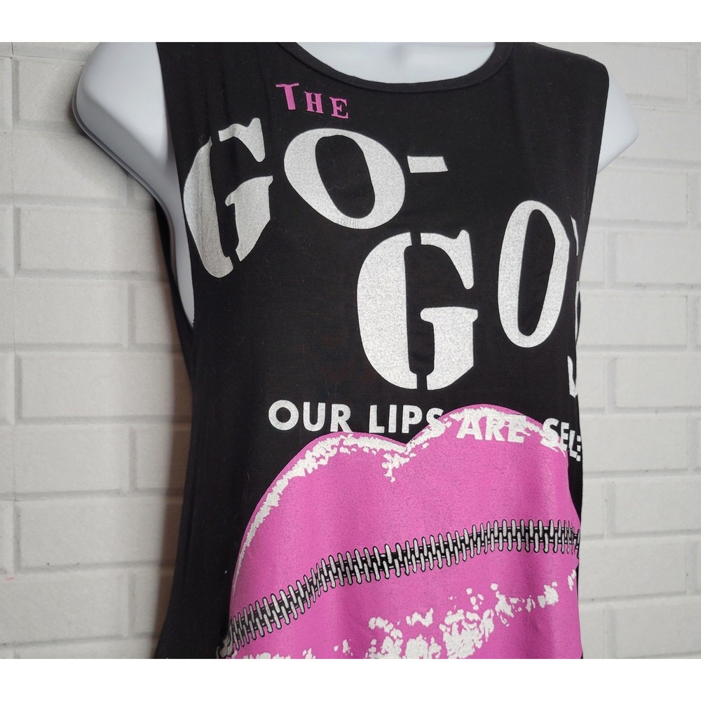 Lauren Moshi The Go-Go's Band Tee Deanna T-shirt Dress Sz S Our Lips Are Sealed - Picture 1 of 13
